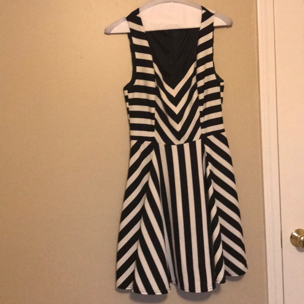 Sugarlips Black and White Stripe Dress